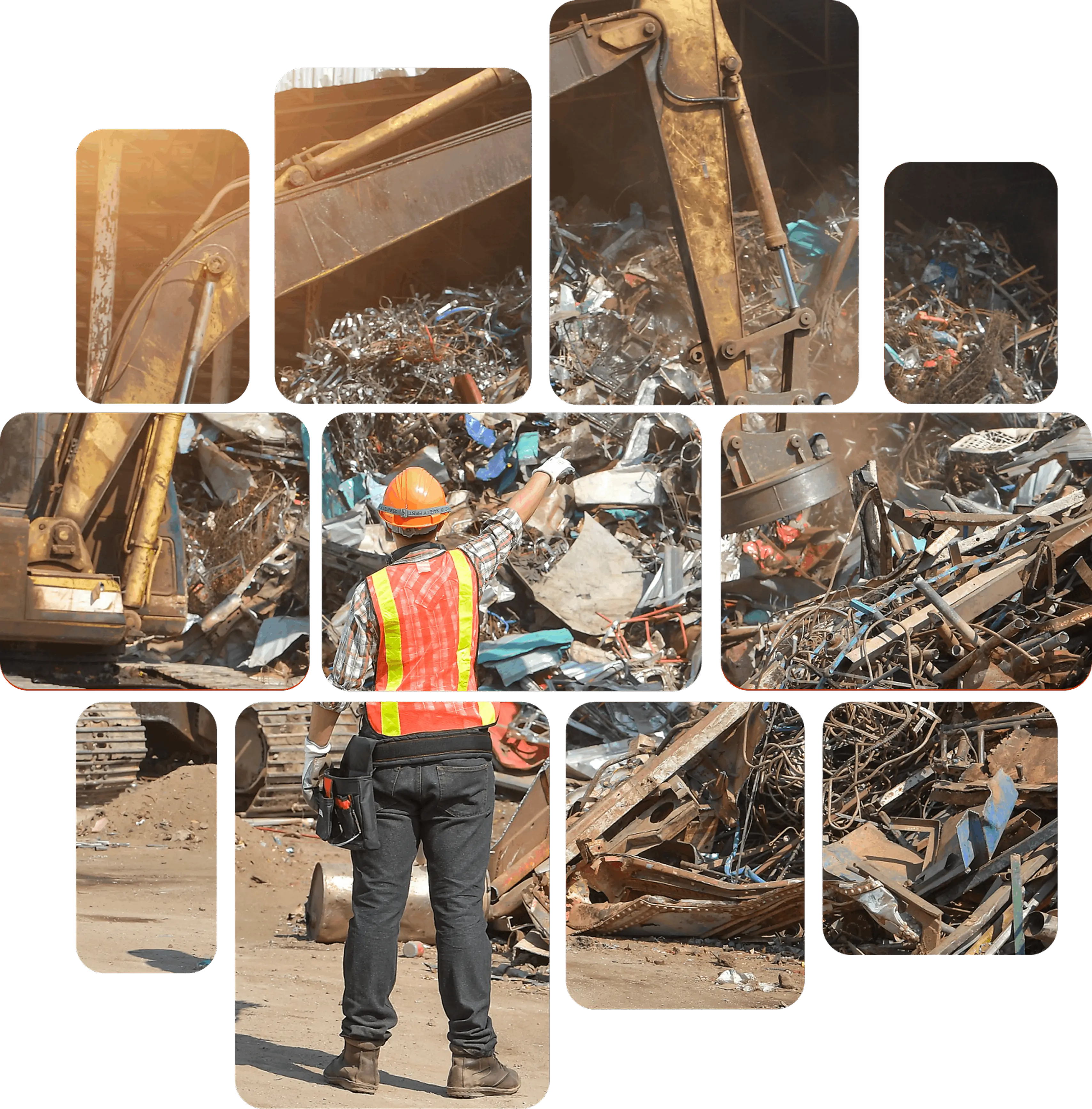 Recycling worker managing vehicle dismantling at CrushCar plant